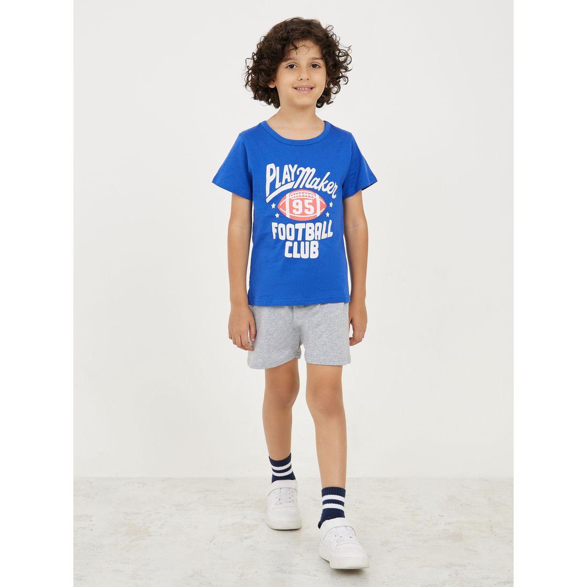 مجموعة من شورت وتيشيرت بطبعة كتابة-boys-clothing-setsandcoords-image-2