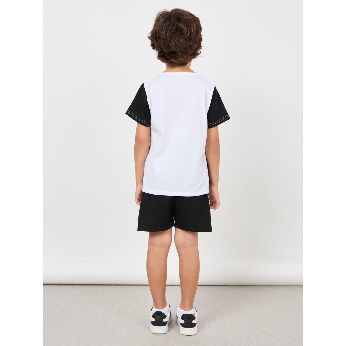 Styli Colorblock Printed T-Shirt & Shorts Set-boys-clothing-setsandcoords-image-4