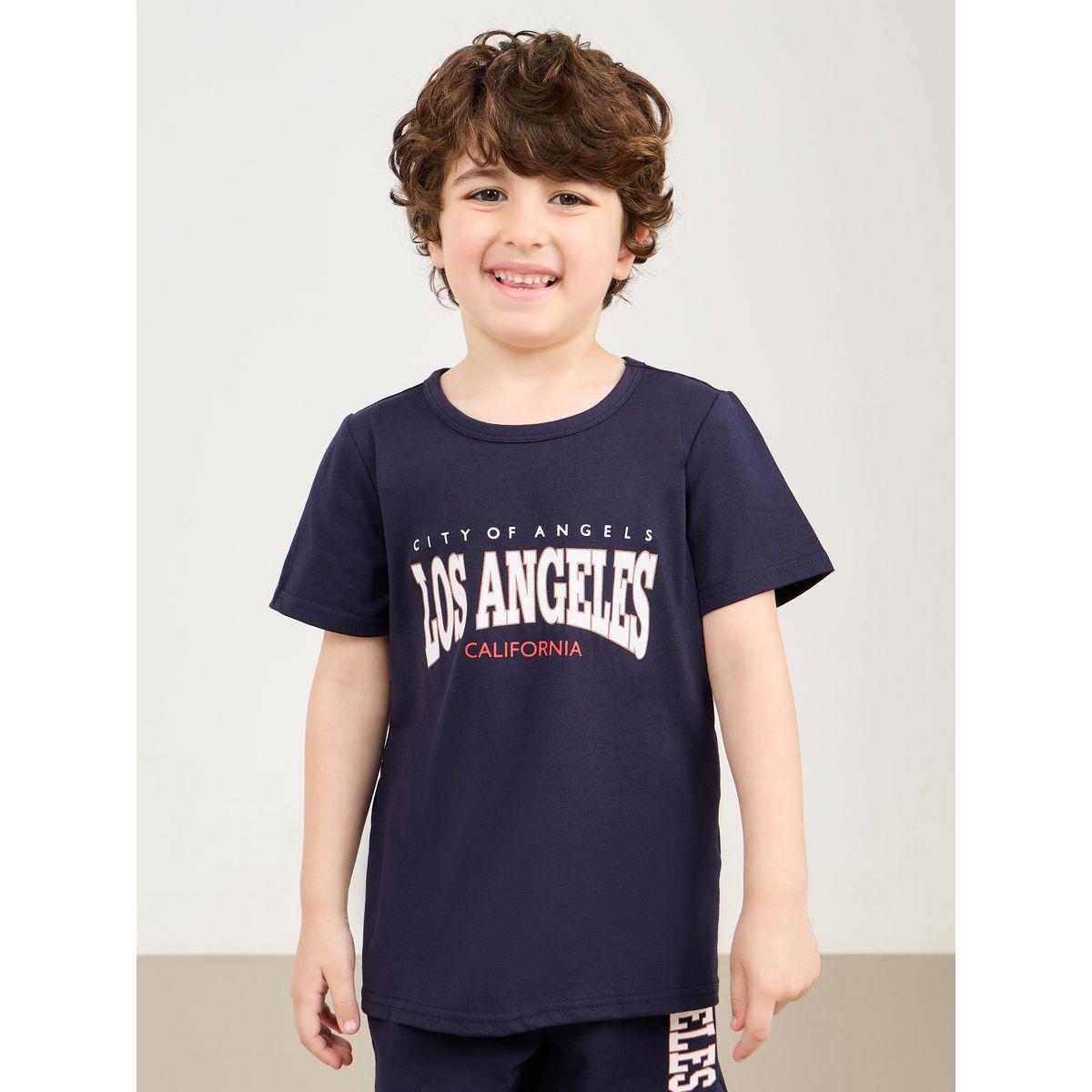 Styli Oversize Los Angeles Printed T-shirt & Short Set-boys-clothing-setsandcoords-image-2