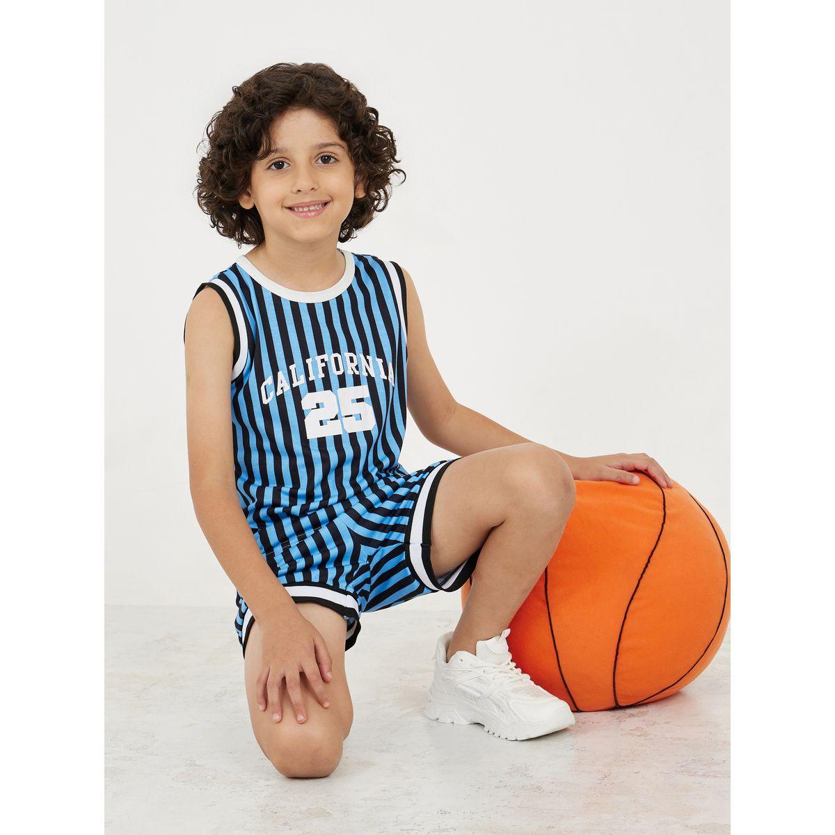 Styli Striped Printed Tank & Short Set-boys-clothing-setsandcoords-image-1