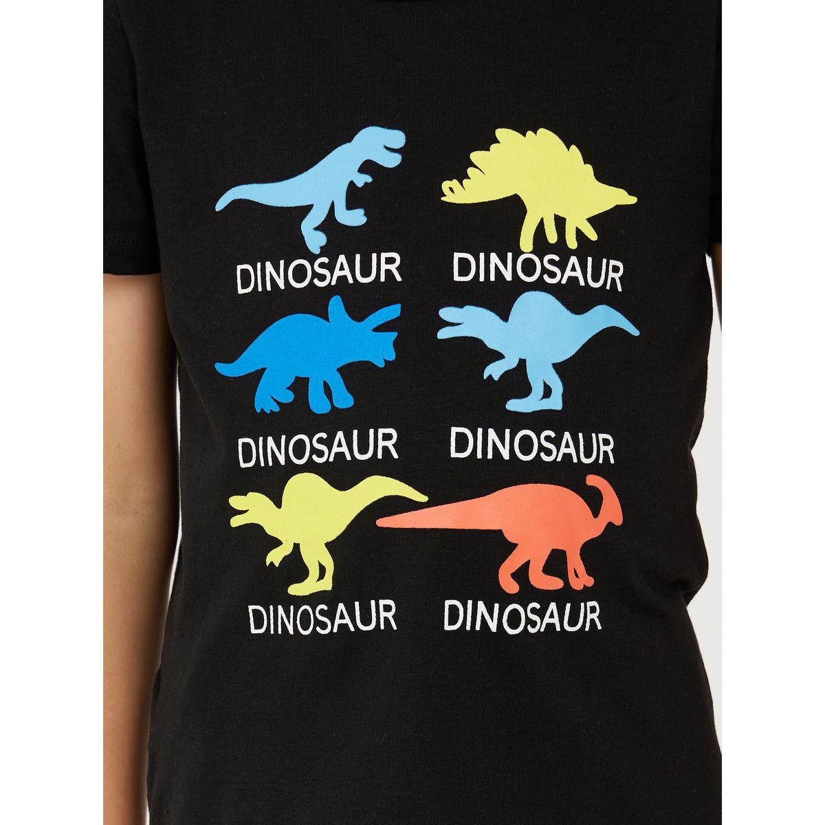 Styli Dinosaur Print T-shirt & AOP Short Set-boys-clothing-nightwear-image-3