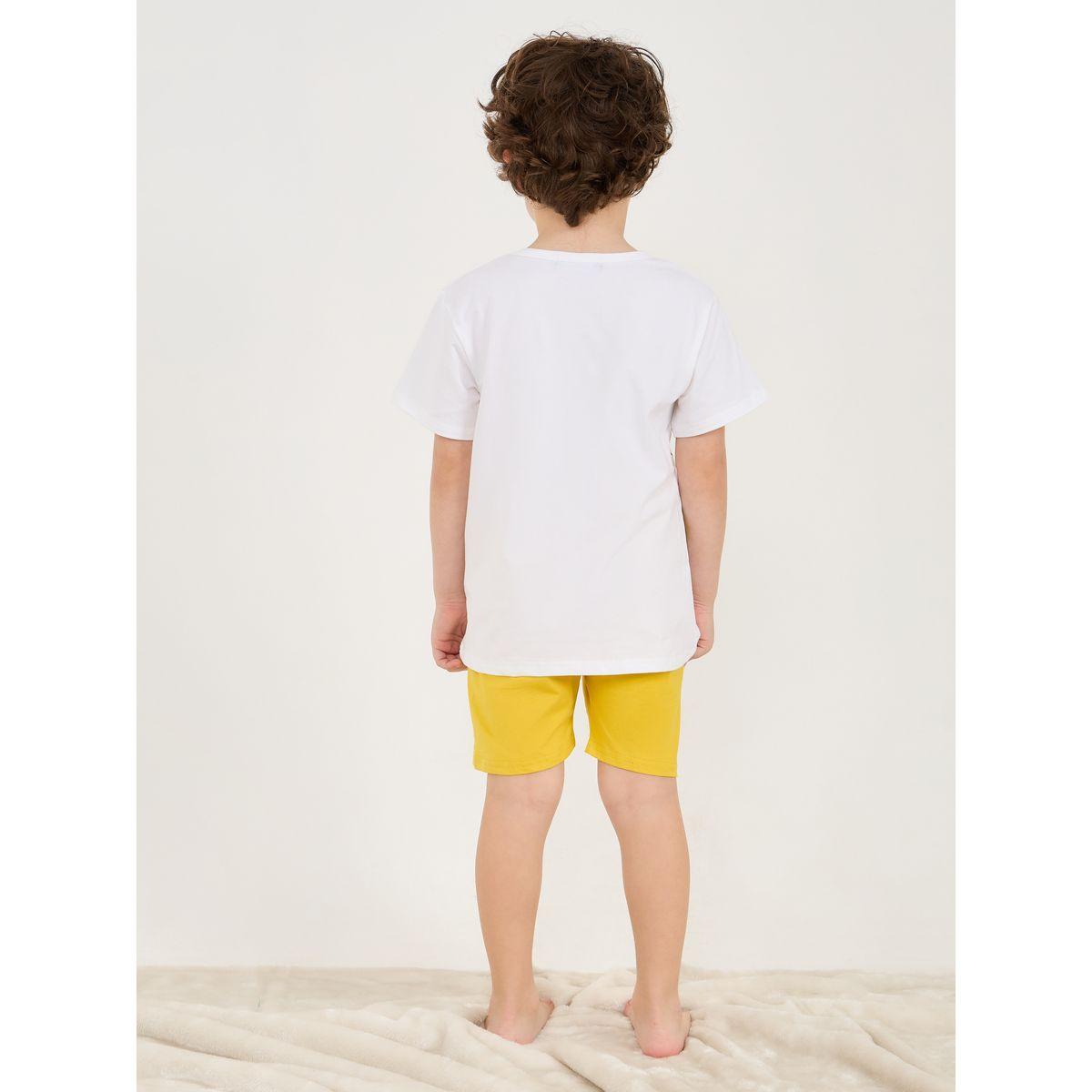 Styli Construction Printed T-shirt and Short Set-boys-clothing-nightwear-image-4