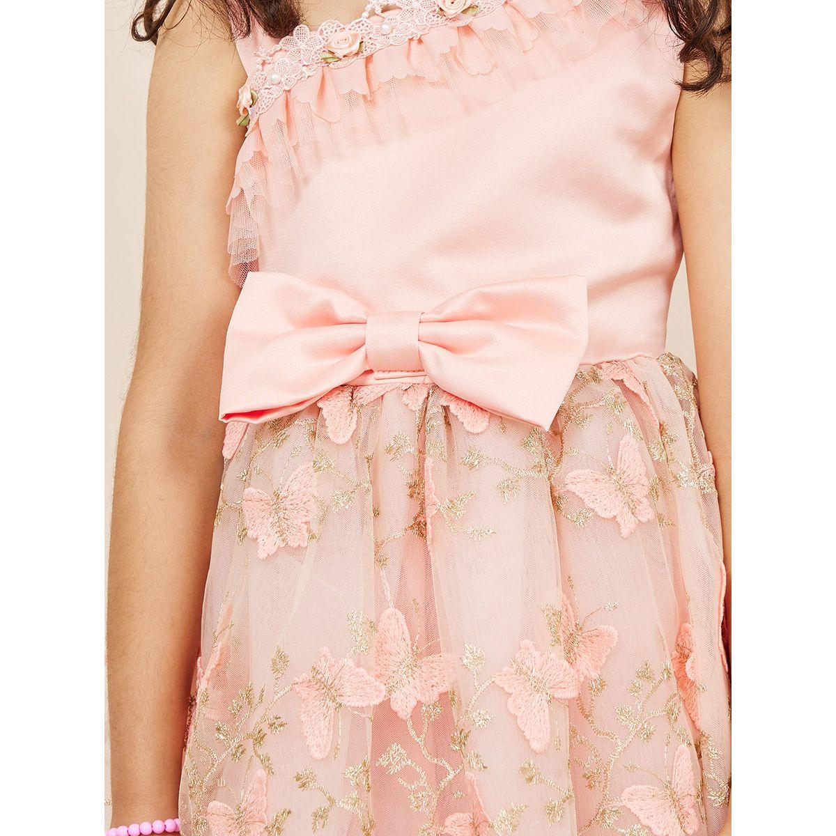 Styli Embroidered Butterfly Floral Applique Mesh Skater Dress-girls-clothing-dressesandjumpsuits-image-3