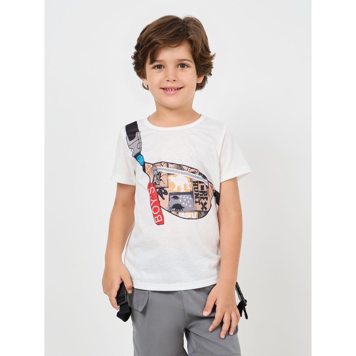Styli Graphic Print T-Shirt & Cargo Shorts Set-boys-clothing-setsandcoords-image-2