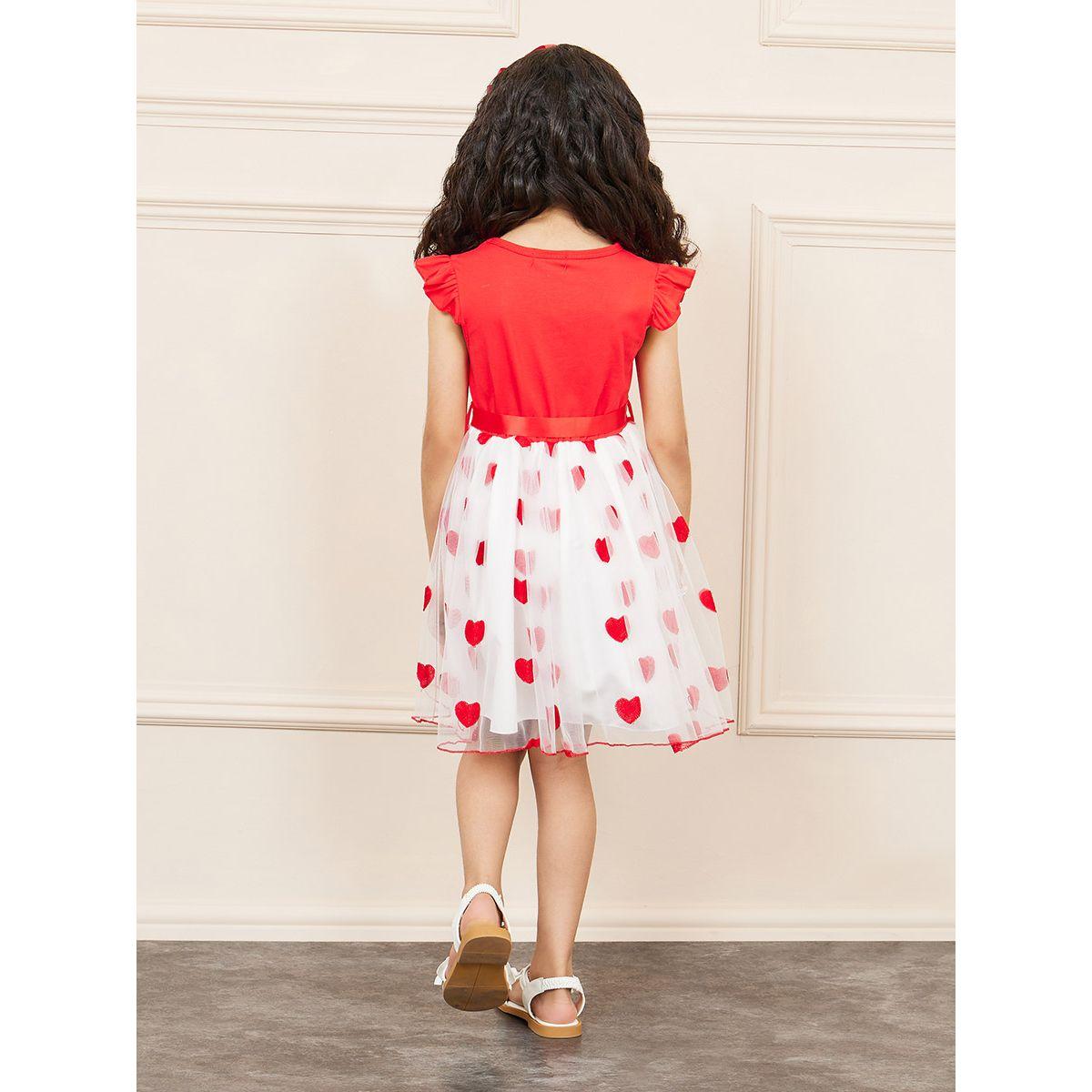 فستان بتفاصيل شبكية مع رباط-girls-clothing-dressesandjumpsuits-image-4