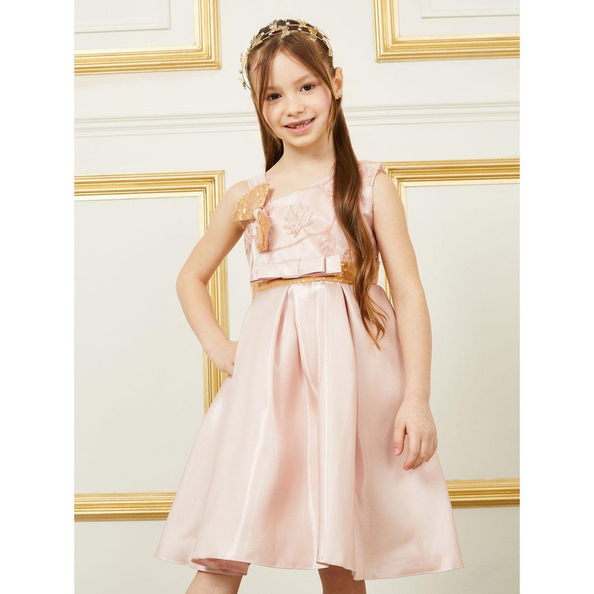 Styli Sequin Bow Applique Embroidery Detail Sleeveless Dress-girls-clothing-dressesandjumpsuits-image-2