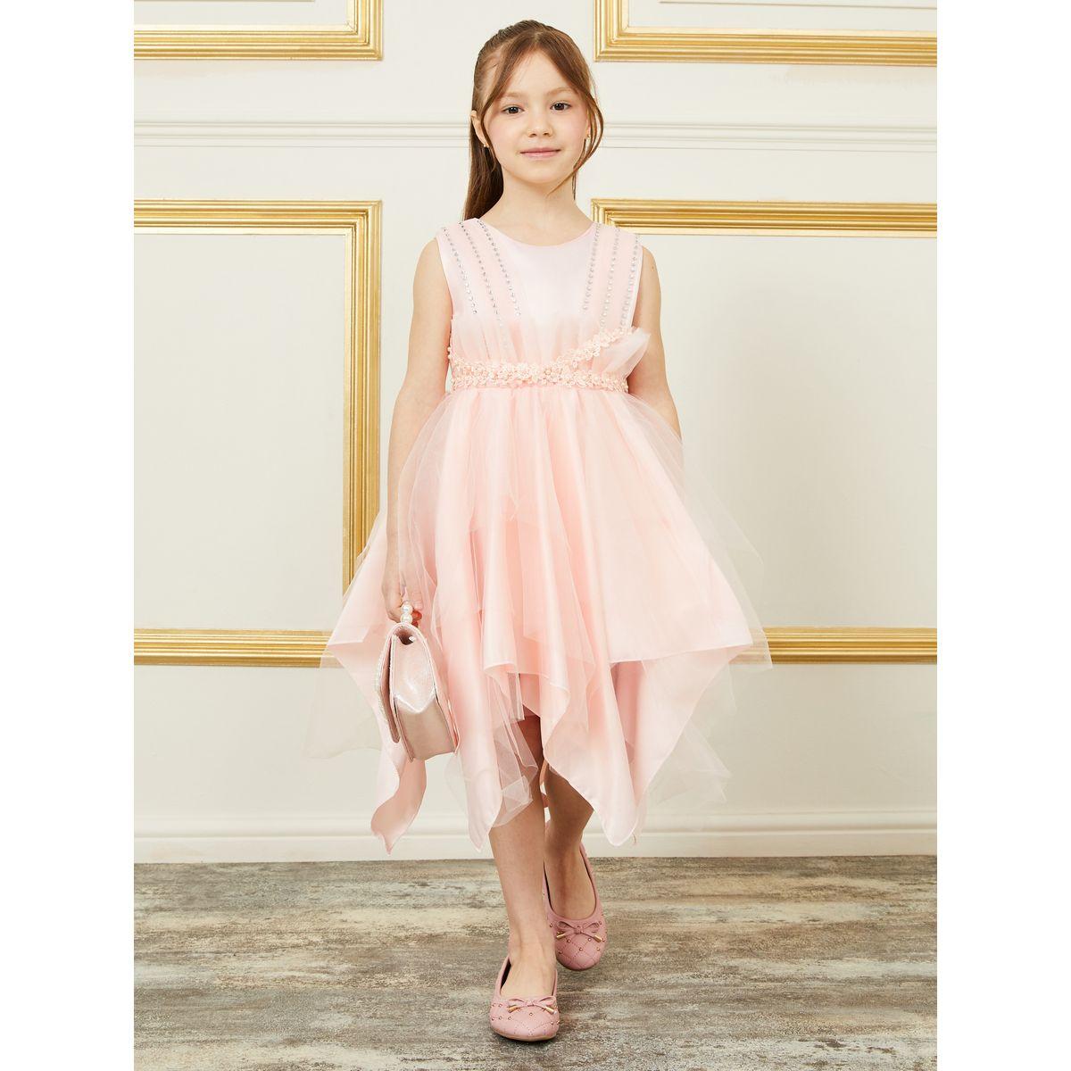 فستان بلا اكمام مع حافة غير متماثلة الطول-girls-clothing-dressesandjumpsuits-image-1