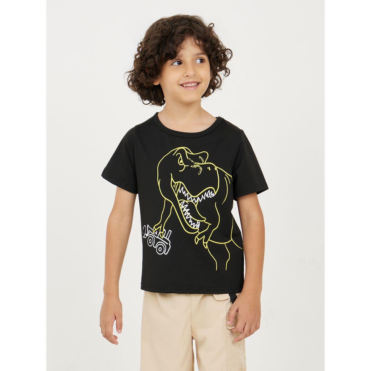 Styli Dinosaur Print T-Shirt & Cargo Short Set-boys-clothing-setsandcoords-image-2
