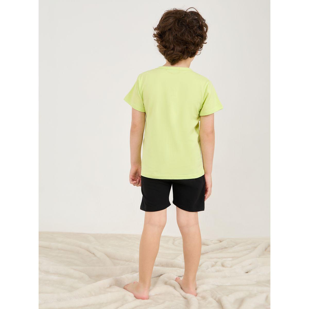 Styli Forever Graphic Print T-shirt and Short Set-boys-clothing-nightwear-image-4