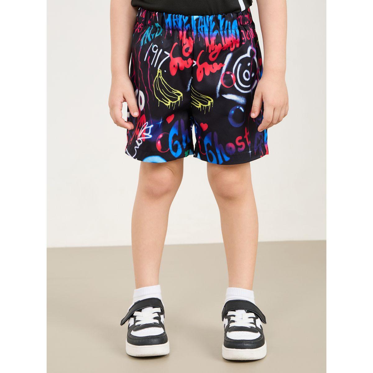Styli Bear Graphic Print T-Shirt, Shorts & Hat Set-boys-clothing-setsandcoords-image-6