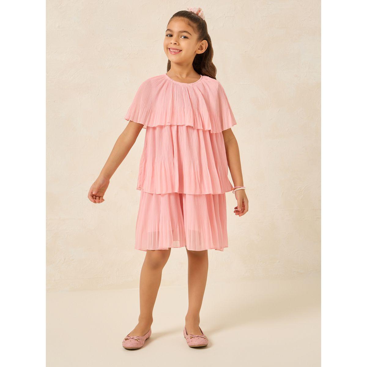 فستان بطول الركبة مع اكمام رداء-girls-clothing-dressesandjumpsuits-image-2