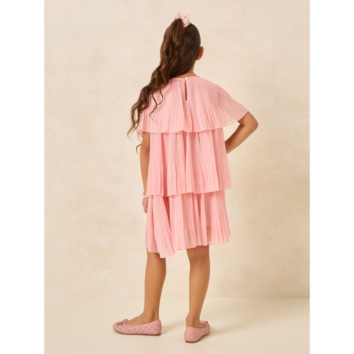فستان بطول الركبة مع اكمام رداء-girls-clothing-dressesandjumpsuits-image-5