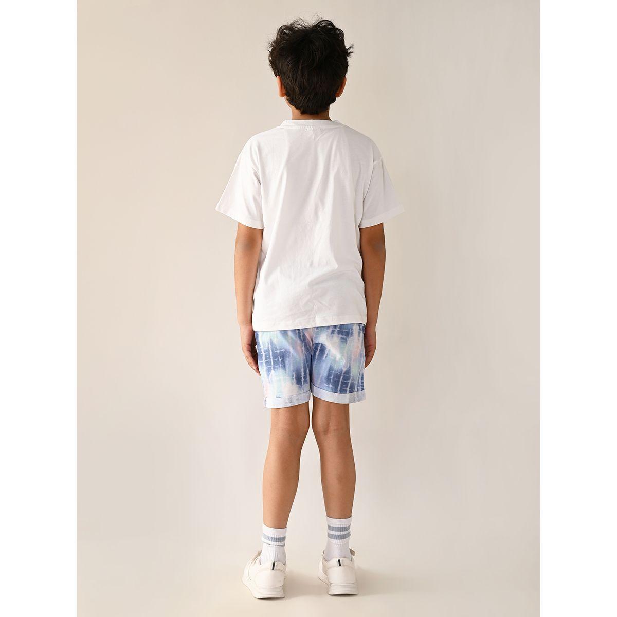 LilPicks X Styli  Tie and Due Print T-shirt and Shorts Set-boys-clothing-setsandcoords-image-2