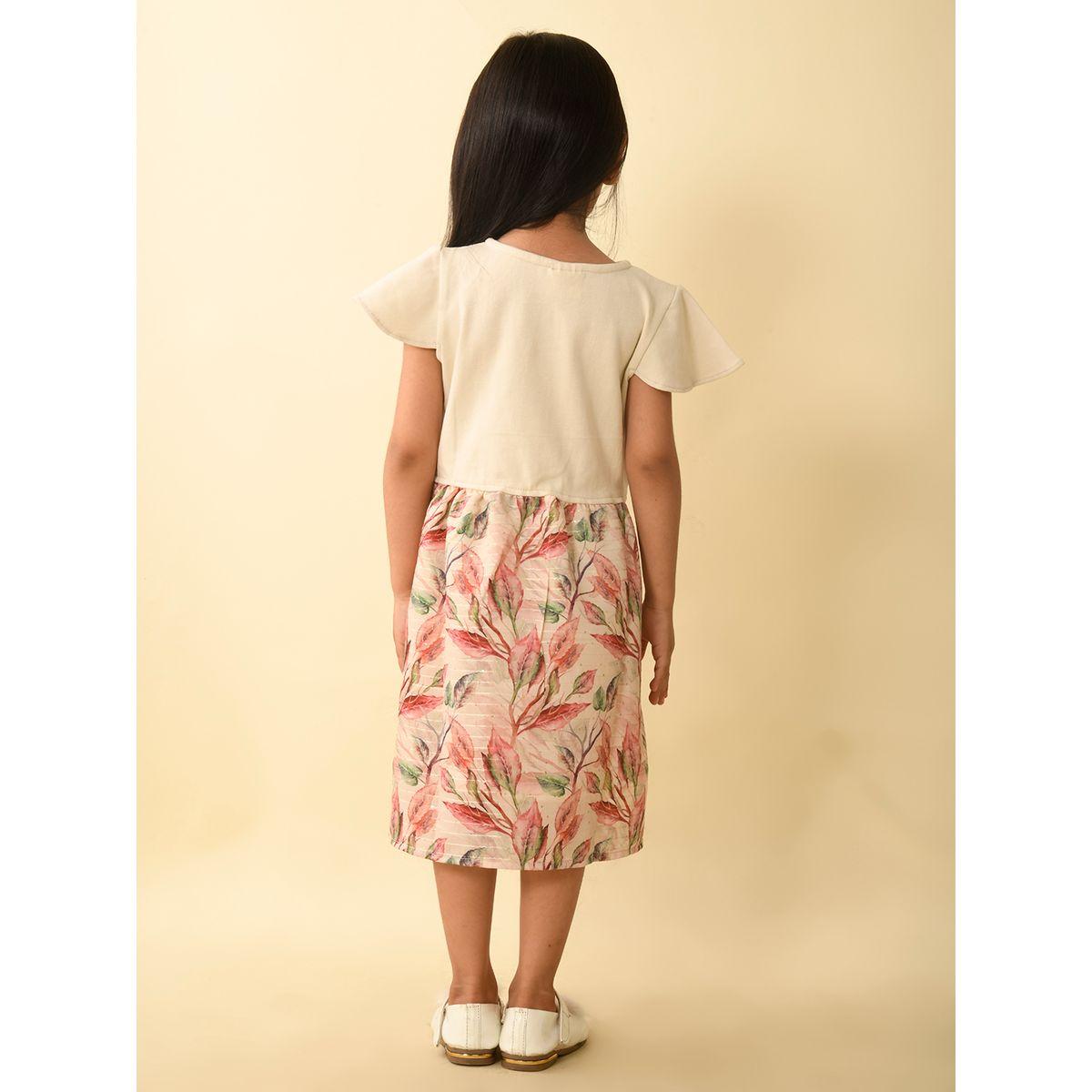 فستان ميدي بطبعة زهور مع ربطة فيونكة ليل بيكس × ستايلي-girls-clothing-dressesandjumpsuits-image-4