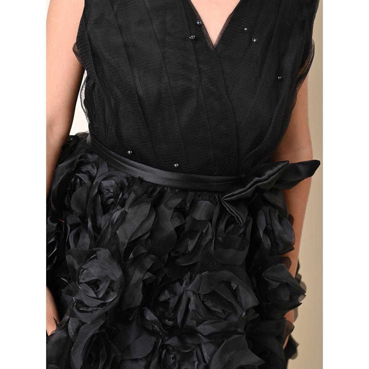 فستان سكاتر بتفاصيل شبكية مع فيونكة ليل بيكس × ستايلي-girls-clothing-dressesandjumpsuits-image-5