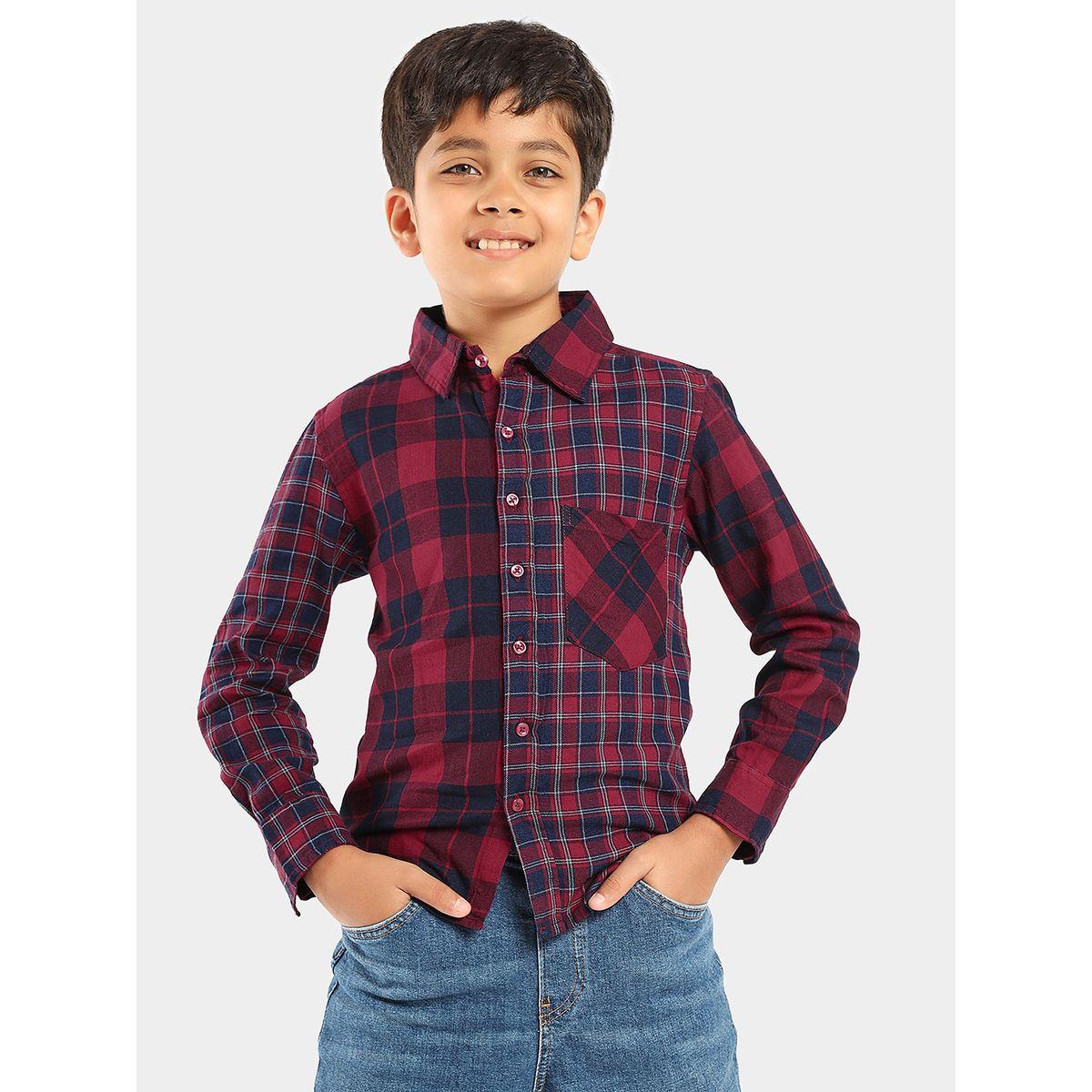 LilPicks X Styli  Check Print Slim Fit Shirt-boys-clothing-shirts-image-1