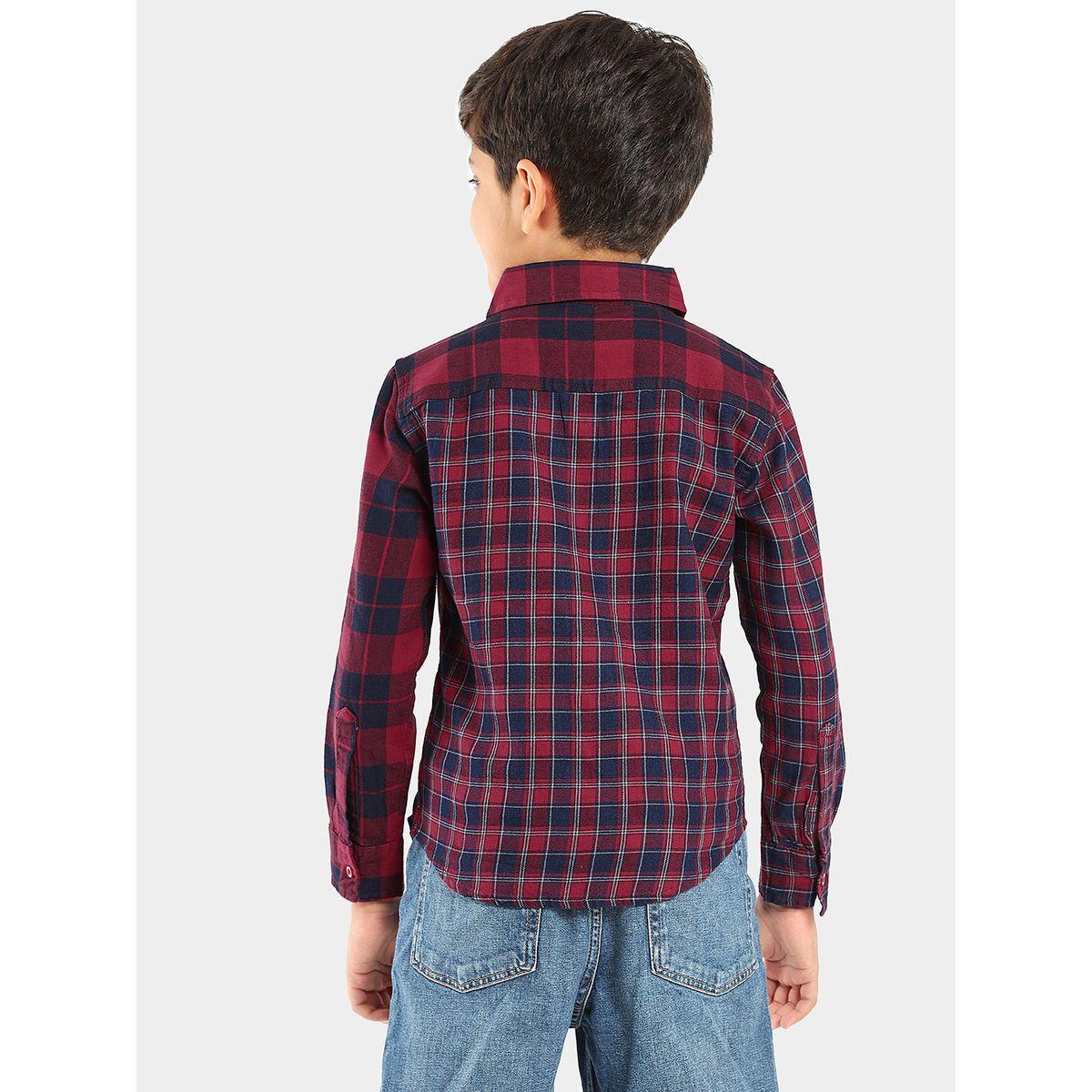 LilPicks X Styli  Check Print Slim Fit Shirt-boys-clothing-shirts-image-2