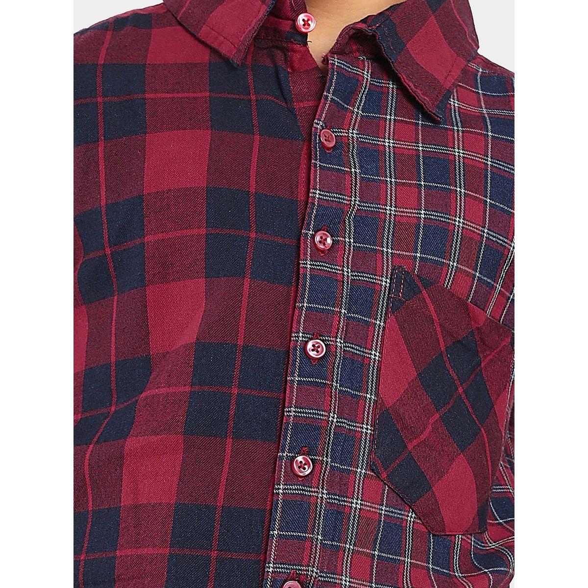 قميص مطبع بمربعات وقصة سليم فت ليل بيكس × ستايلي-boys-clothing-shirts-image-3