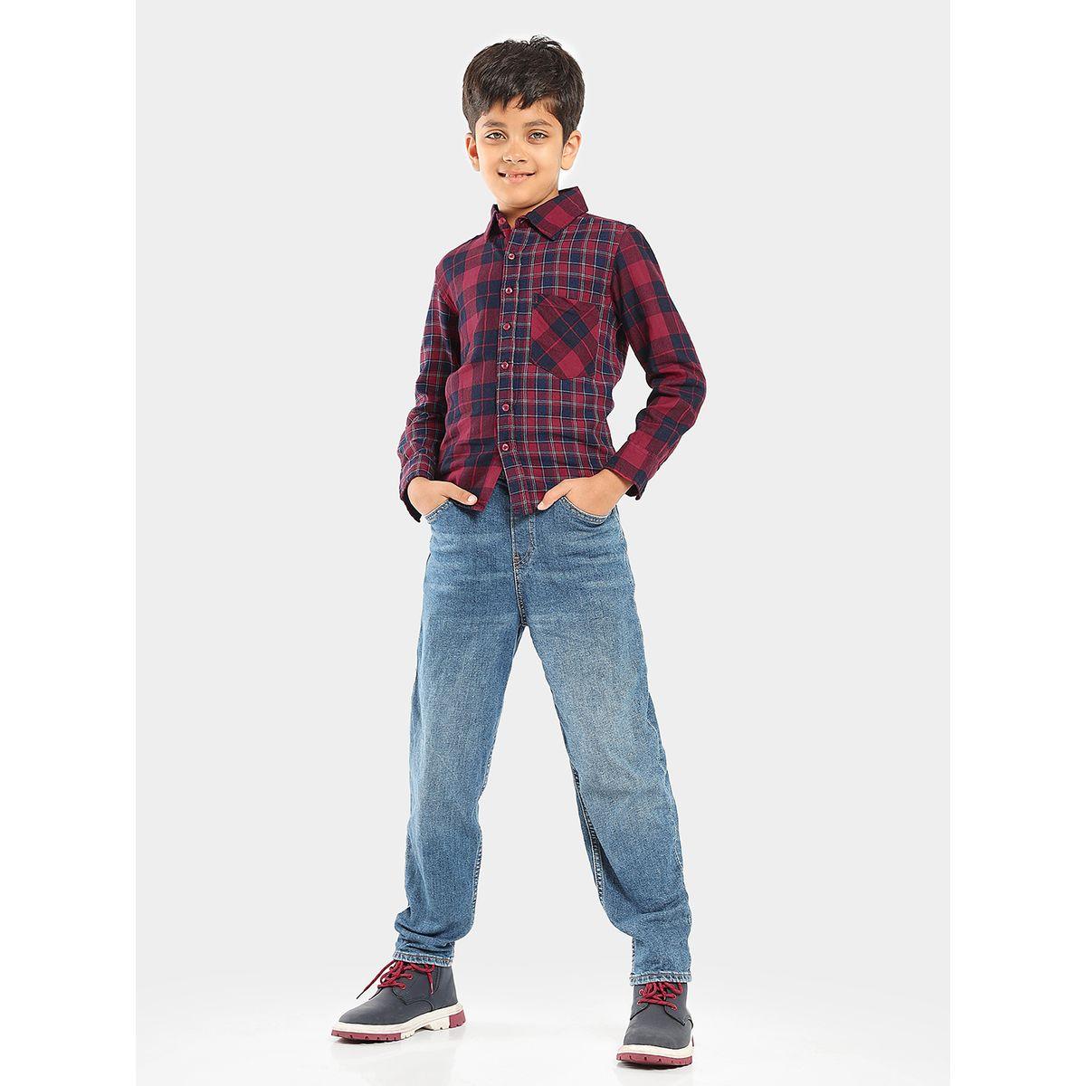 LilPicks X Styli  Check Print Slim Fit Shirt-boys-clothing-shirts-image-4