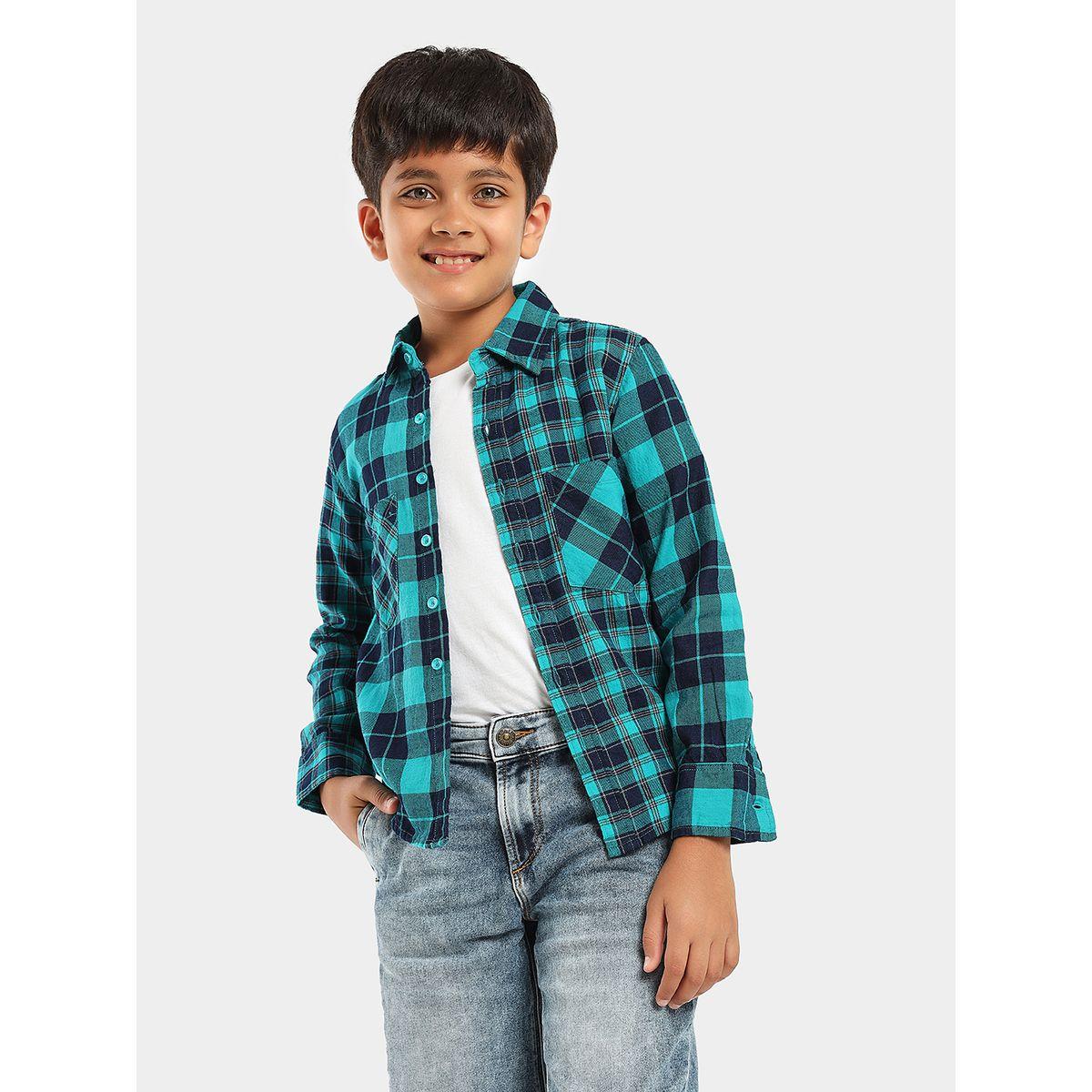 LilPicks X Styli  Check Print Slim Fit Shirt-boys-clothing-shirts-image-2