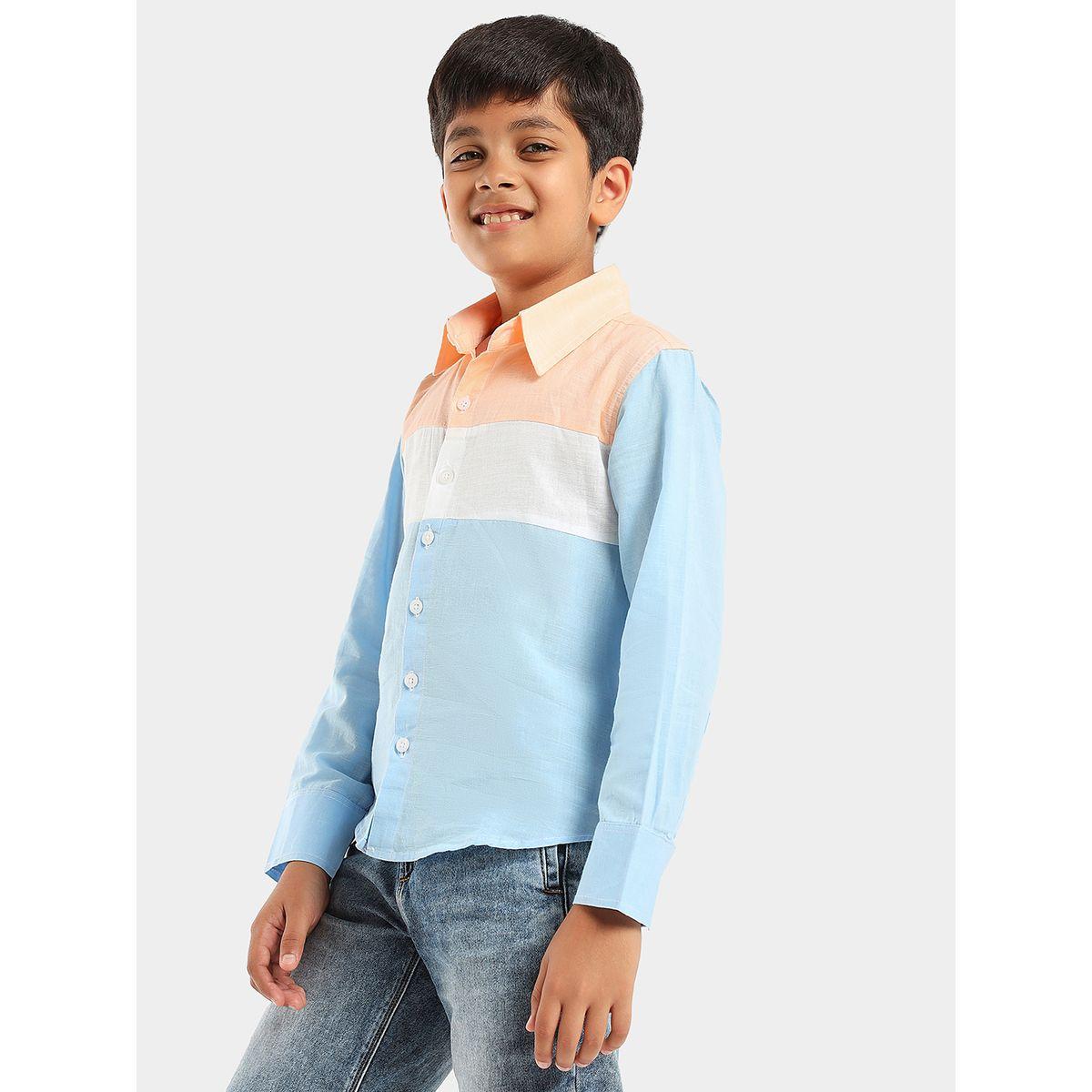 قميص بقصة عادية ونمط كتل الالوان ليل بيكس × ستايلي-boys-clothing-shirts-image-3