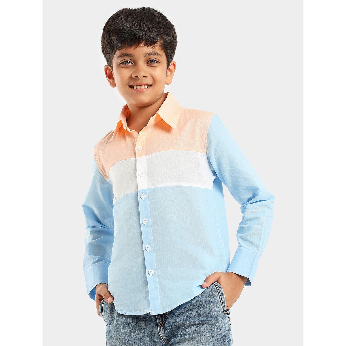 قميص بقصة عادية ونمط كتل الالوان ليل بيكس × ستايلي-boys-clothing-shirts-image-4