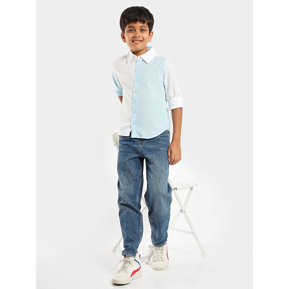 LilPicks X Styli  Colorblock Textured Regular Fit Shirt-boys-clothing-shirts-image-1