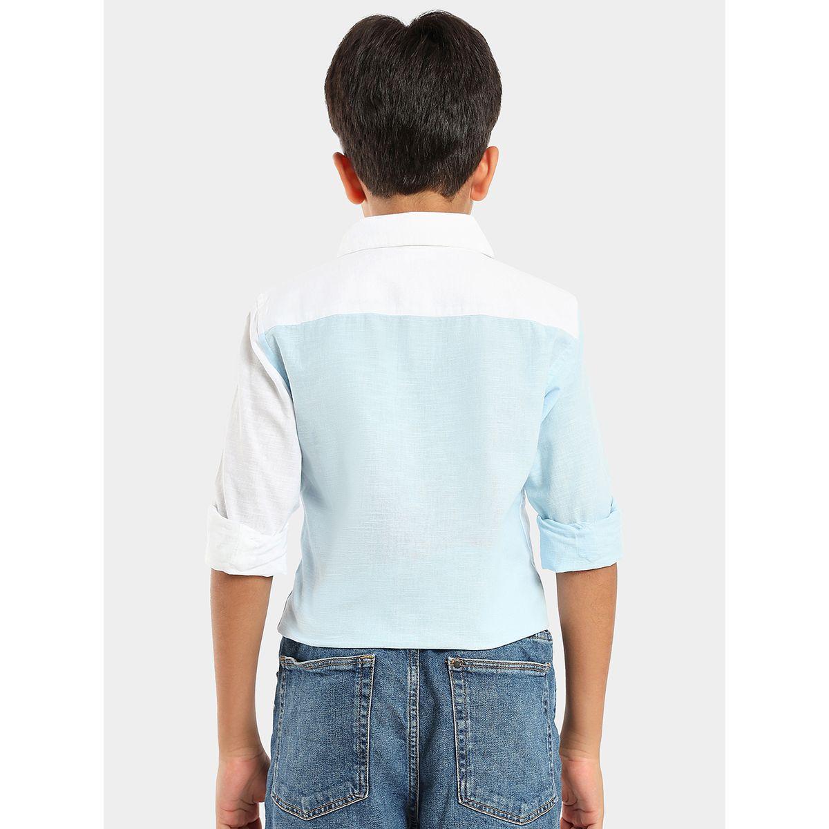 LilPicks X Styli  Colorblock Textured Regular Fit Shirt-boys-clothing-shirts-image-2