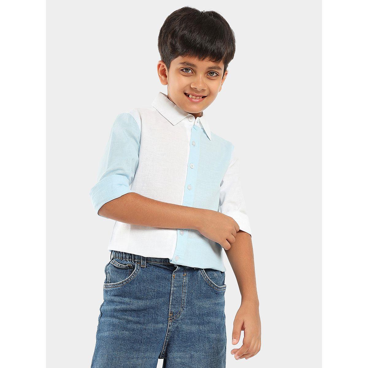 LilPicks X Styli  Colorblock Textured Regular Fit Shirt-boys-clothing-shirts-image-3