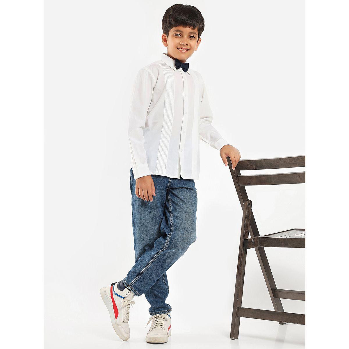 LilPicks X Styli  Pleated Detail Regular Fit Shirts-boys-clothing-shirts-image-1