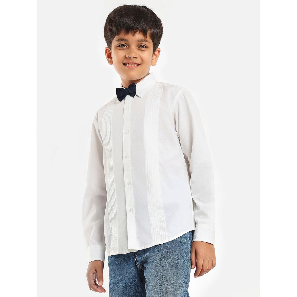 LilPicks X Styli  Pleated Detail Regular Fit Shirts-boys-clothing-shirts-image-5