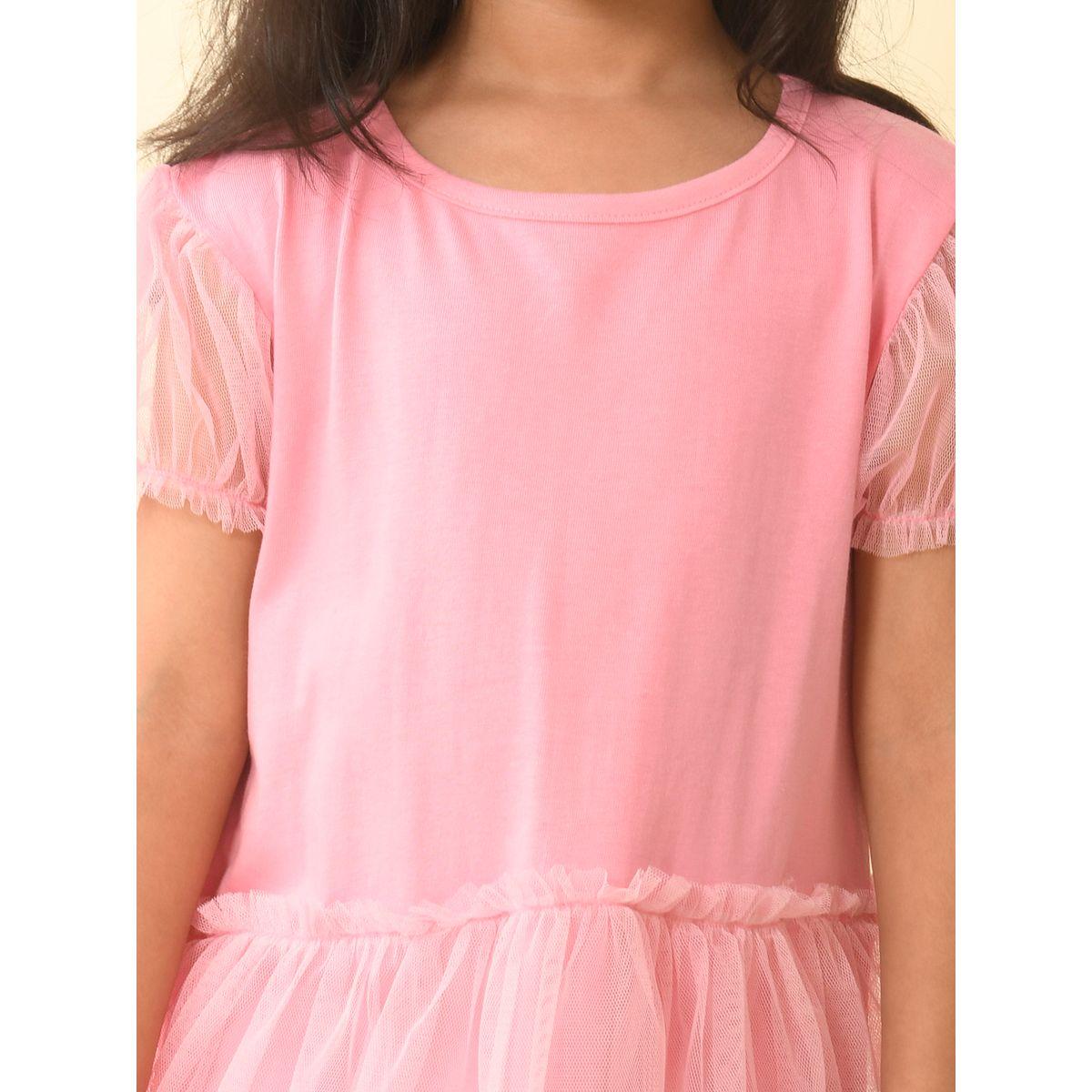 LilPicks X Styli  Mesh Puff Sleeves Dropwaist Dress-girls-clothing-dressesandjumpsuits-image-5