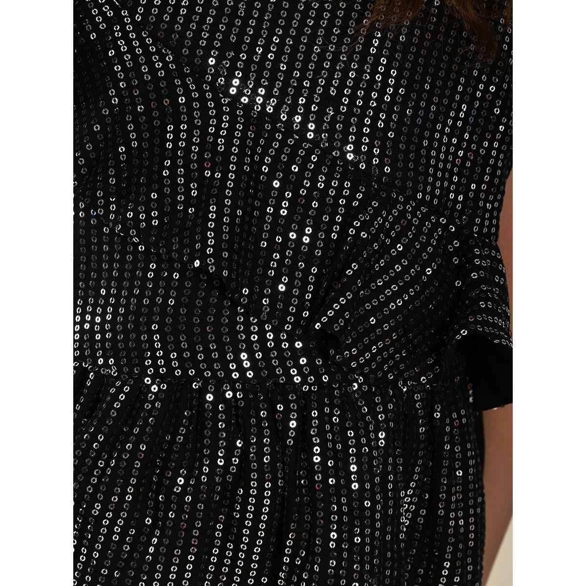 LilPicks X Styli  Sequin Ruffle Detail One Shoulder Neck Dress-girls-clothing-dressesandjumpsuits-image-3