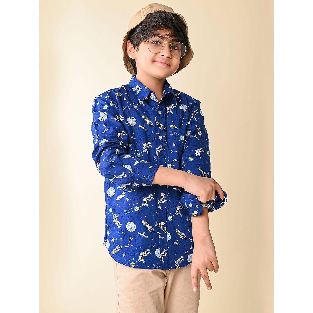 قميص مطبع بالكامل مع قصة عادية ليل بيكس × ستايلي-boys-clothing-shirts-image-1