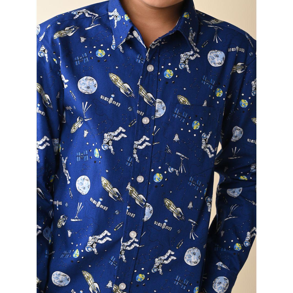 LilPicks X Styli  Space AOP Regular Fit Shirt-boys-clothing-shirts-image-3