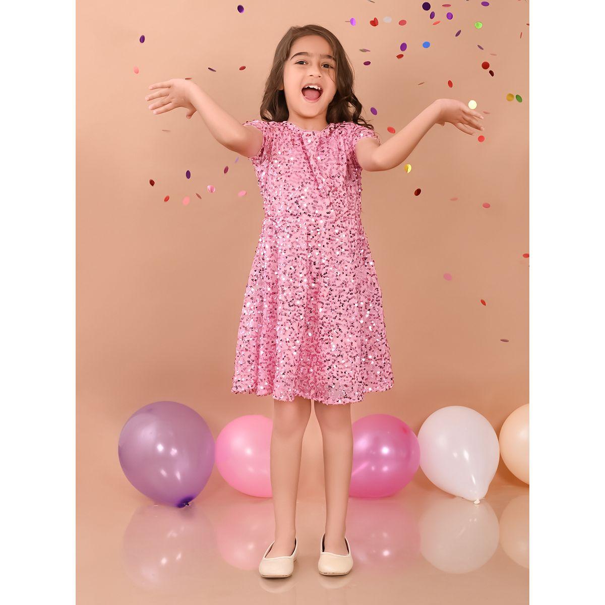 LilPicks X Styli  All Over Sequin A-Line Dress-girls-clothing-dressesandjumpsuits-image-1