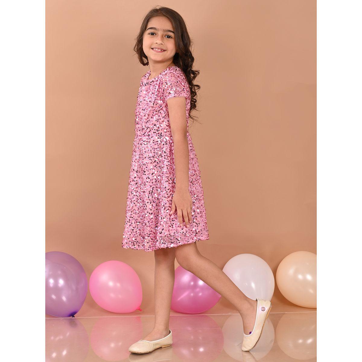 LilPicks X Styli  All Over Sequin A-Line Dress-girls-clothing-dressesandjumpsuits-image-4