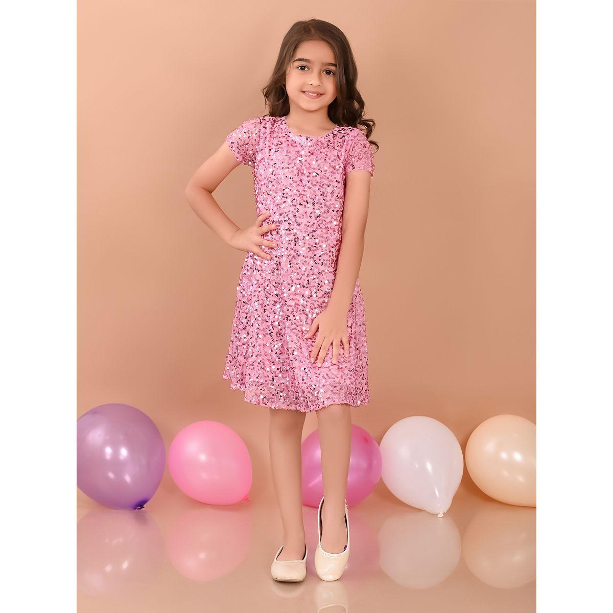 LilPicks X Styli  All Over Sequin A-Line Dress-girls-clothing-dressesandjumpsuits-image-5