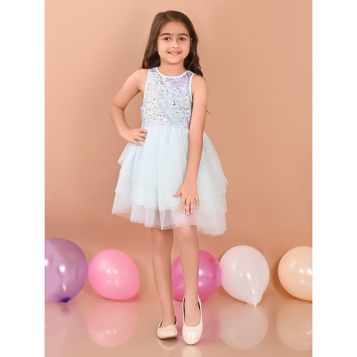 فستان سكاتر بتفاصيل شبكية وترتر ليل بيكس × ستايلي-girls-clothing-dressesandjumpsuits-image-1