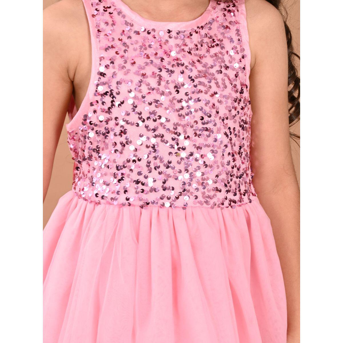 فستان سكاتر بتفاصيل شبكية وترتر ليل بيكس × ستايلي-girls-clothing-dressesandjumpsuits-image-4