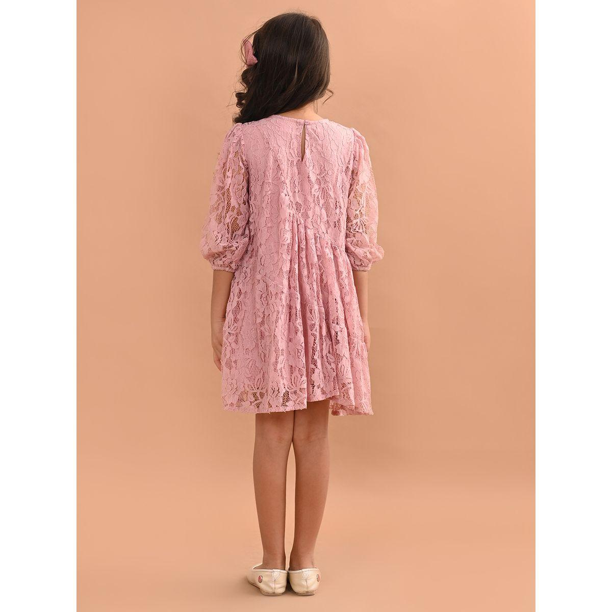 LilPicks X Styli  All Over Lace Fit and Flare Dress-girls-clothing-dressesandjumpsuits-image-2
