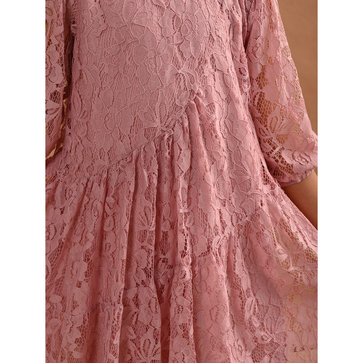LilPicks X Styli  All Over Lace Fit and Flare Dress-girls-clothing-dressesandjumpsuits-image-5