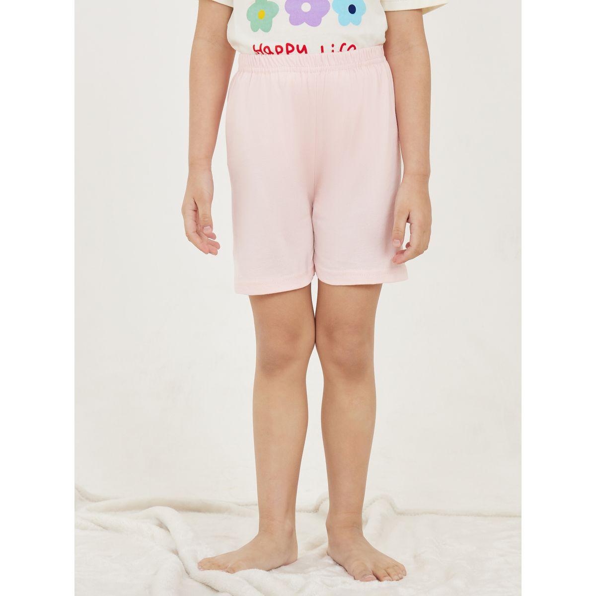 Styli Flower Graphic Print T-Shirt with Short Sleeves & Shorts Set-girls-clothing-nightwear-image-5