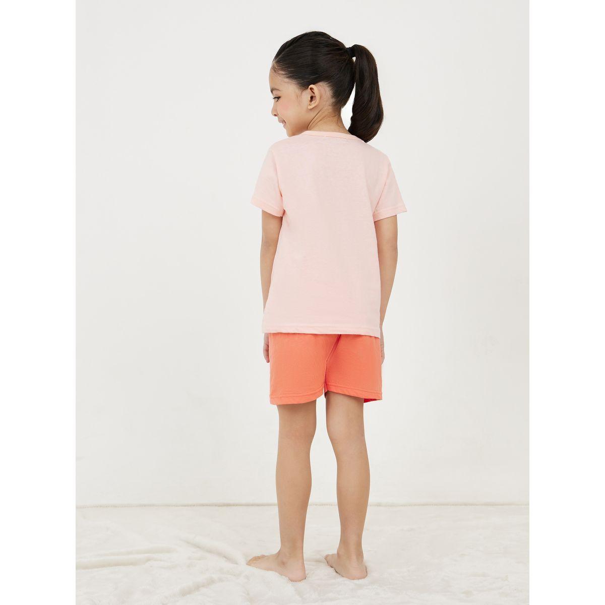 Styli Graphic Print Short Sleeve T-Shirt & Shorts Set-girls-clothing-nightwear-image-3