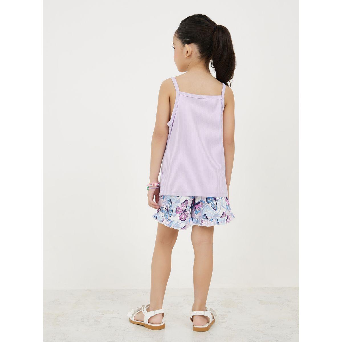 مجموعة من شورت مع بلوزة محبوكة مزينة بفيونكة-girls-clothing-setsandcoords-image-4