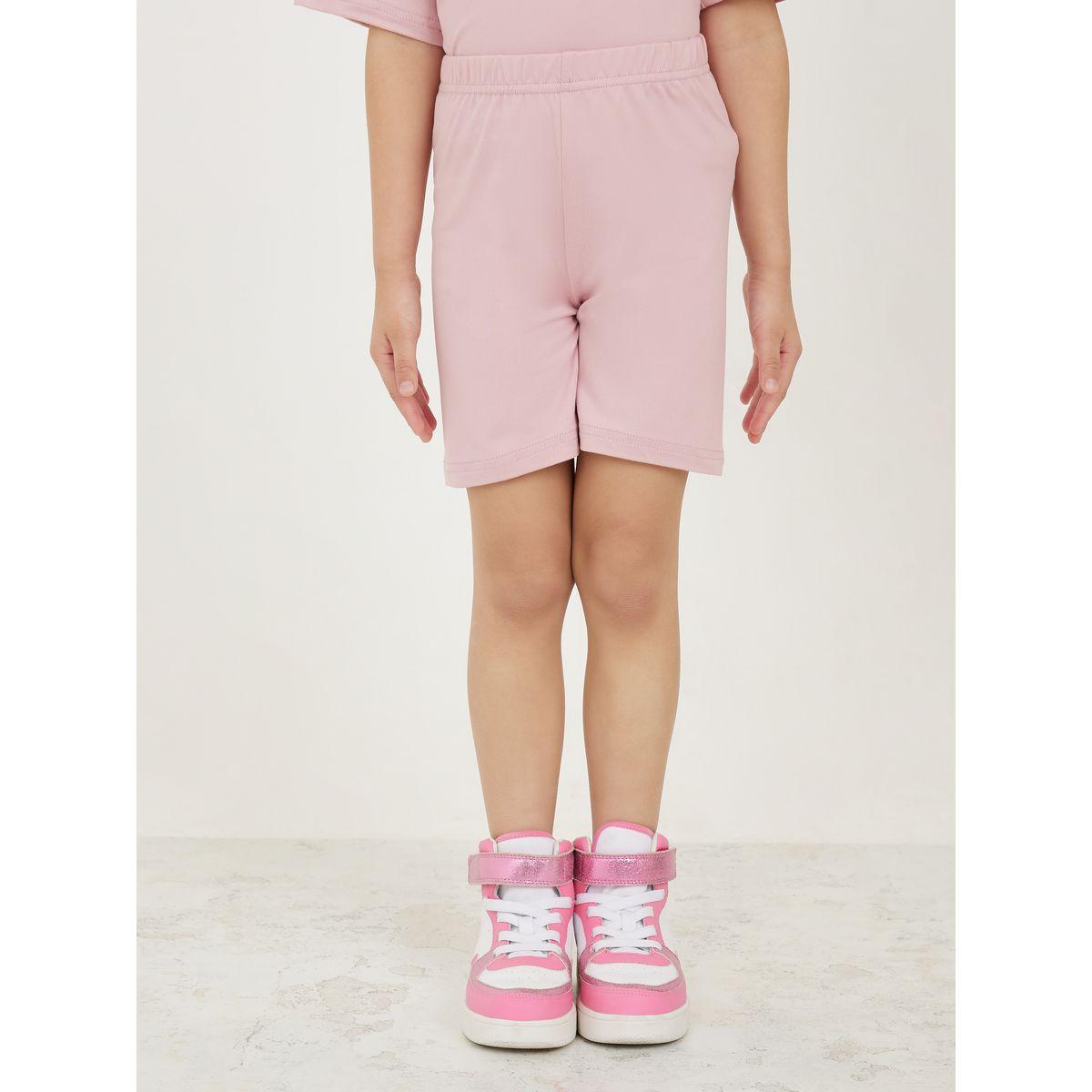 Styli Solid Drop Shoulder T-Shirt & Shorts Set-girls-clothing-setsandcoords-image-5