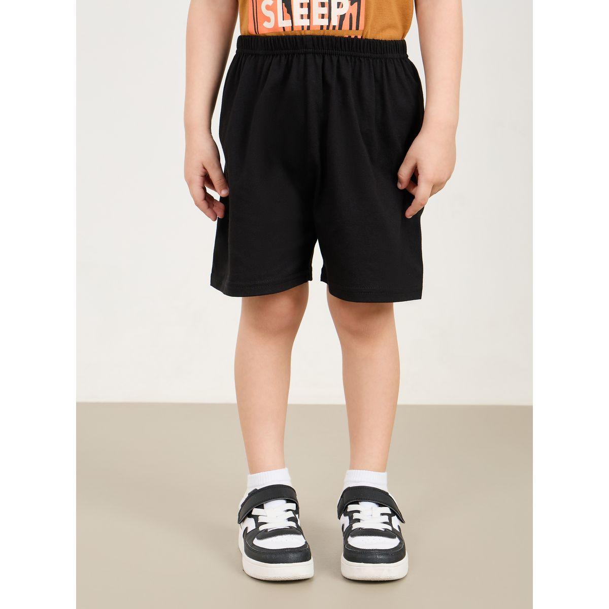 Styli Loose Fit Solid Shorts-boys-clothing-bottoms-shorts-image-1