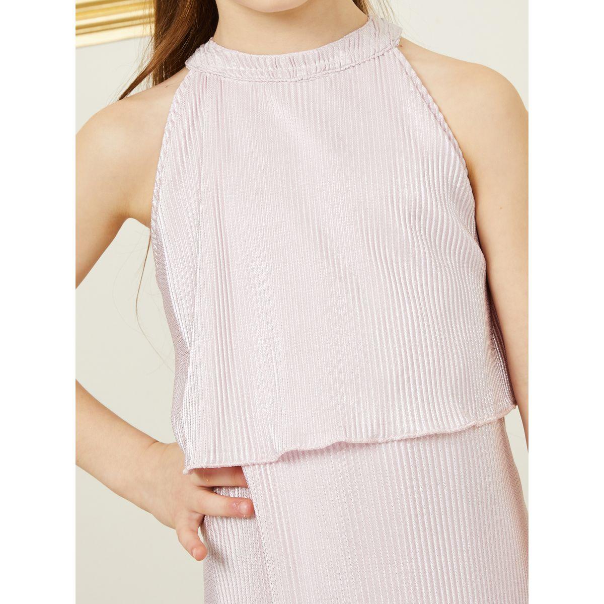 Styli Plisse Overlay Halter Neck Dress-girls-clothing-dressesandjumpsuits-image-3