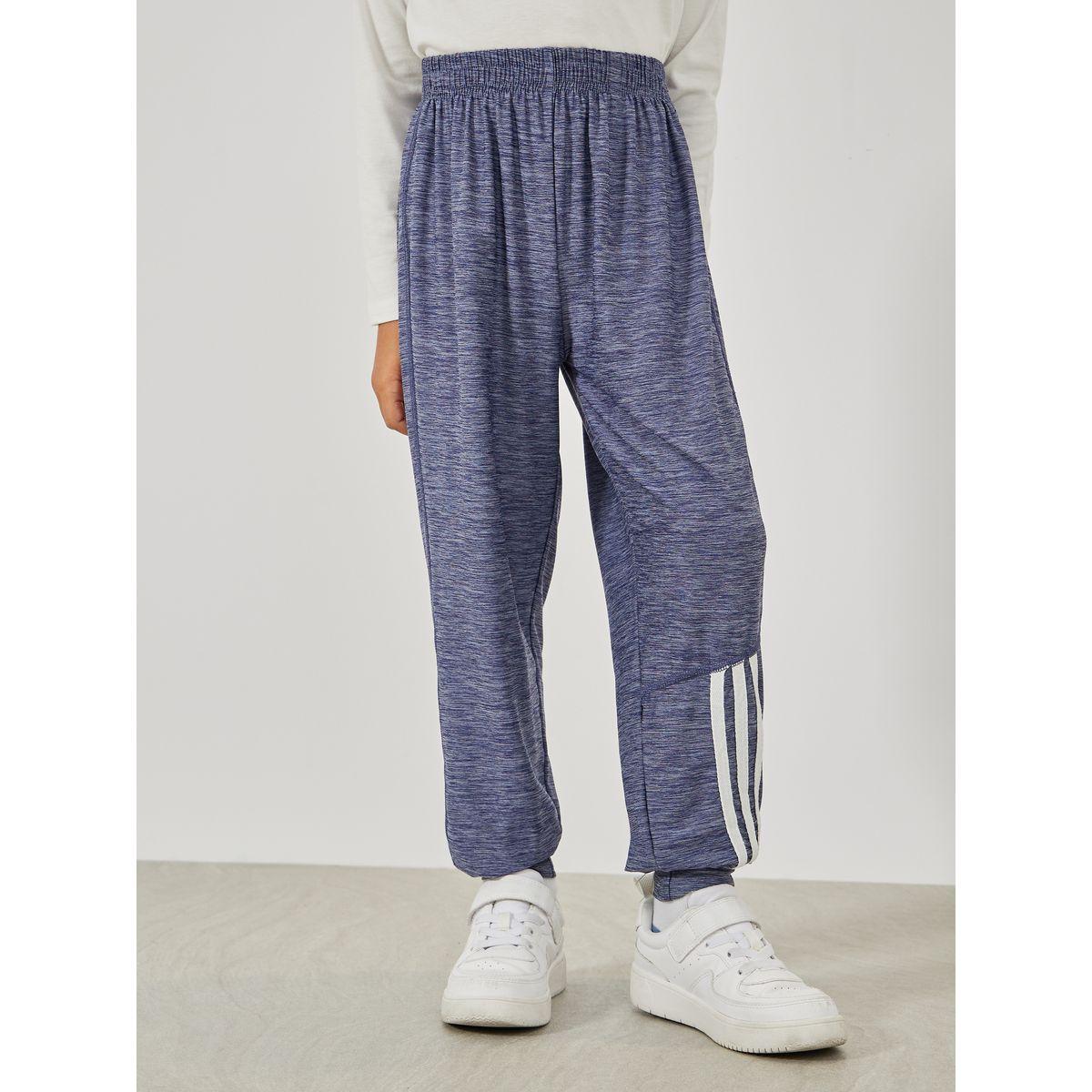 بنطال رياضي بنسيج ميلانج وحافة مخططة-boys-clothing-bottoms-joggersandtrackpants-image-1