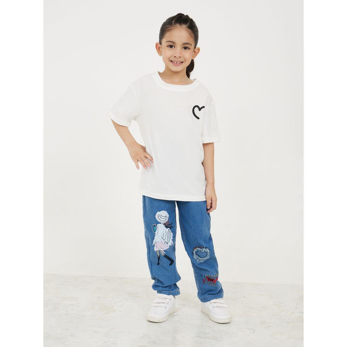 Styli Loose Fit Heart Print Drop Shoulder T-Shirt-girls-clothing-tshirts-image-2